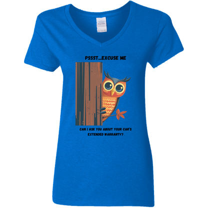 Owl Pssst...Excuse Me. Can I Talk to You About Your Car's Extended Warranty? - Women's Funny T-Shirt