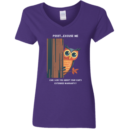 Owl Pssst...Excuse Me. Can I Talk to You About Your Car's Extended Warranty? - Women's Funny T-Shirt