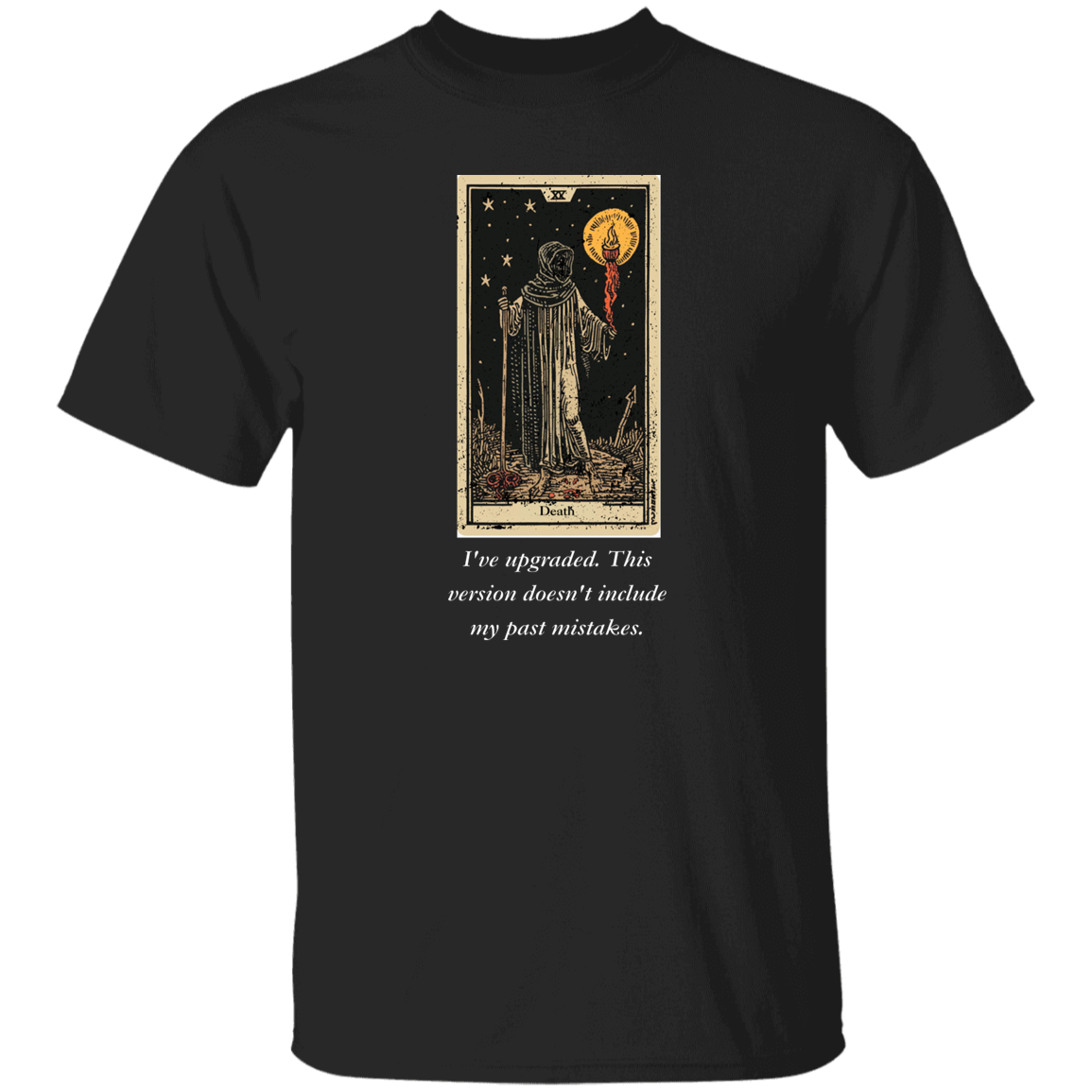 Funny, death men's black tarot card T shirt from BLK Moon Shop
