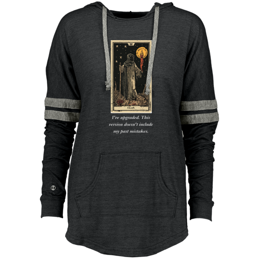 Funny death women's black tarot card hoodie pullover from BLK Moon Shop