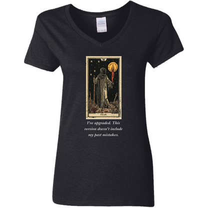 Funny death women's black tarot card T shirt from BLK Moon Shop
