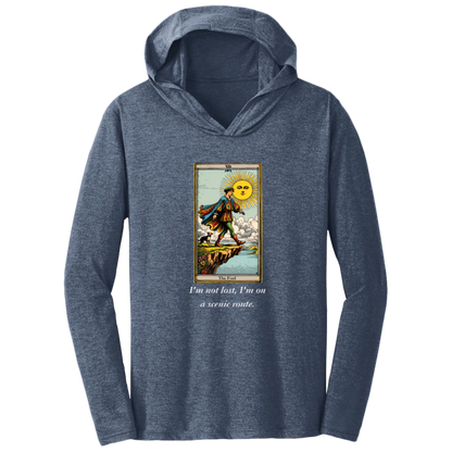 Funny, the fool tarot card, frost navy men's hoodie from BLK Moon Shop