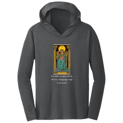 Funny, the high priestess tarot card, charcoal gray men's hoodie from BLK Moon Shop