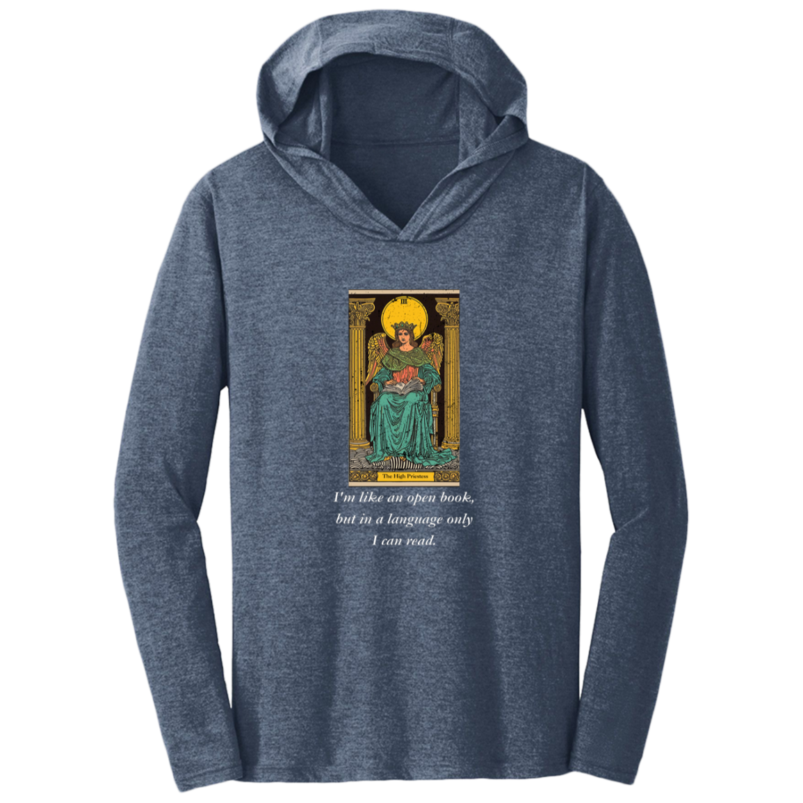 Funny, the high priestess tarot card, frost navy men's hoodie from BLK Moon Shop