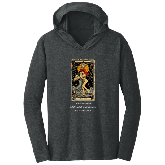 Funny, the lovers tarot card, frost black men's hoodie from BLK Moon Shop