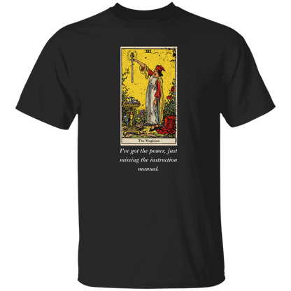 Funny the magician men's black tarot card T shirt from BLK Moon Shop