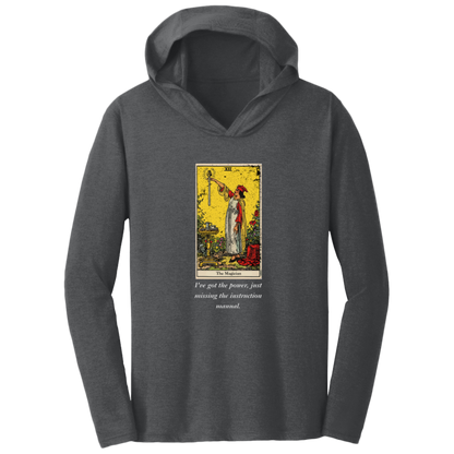 Funny, the magician tarot card, Charcoal Gray men's hoodie from BLK Moon Shop