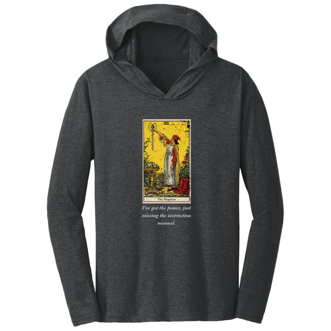 Funny, the magician tarot card, frost black men's hoodie from BLK Moon Shop