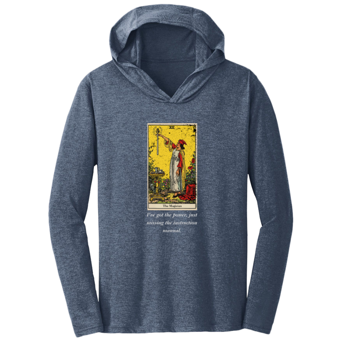 Funny, the magician tarot card, frost navy men's hoodie from BLK Moon Shop