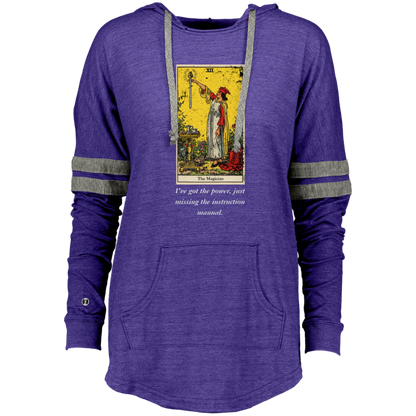 Funny the magician women's purple tarot card hoodie pullover from BLK Moon Shop