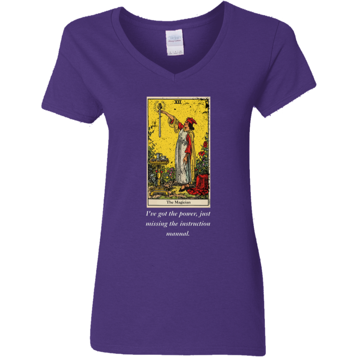 Funny the magician women's purple tarot card T shirt from BLK Moon Shop
