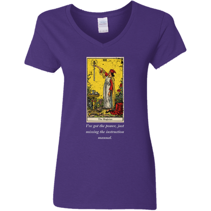 Funny the magician women's purple tarot card T shirt from BLK Moon Shop