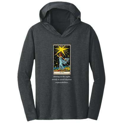 Funny, the star tarot card, frost black men's hoodie from BLK Moon Shop