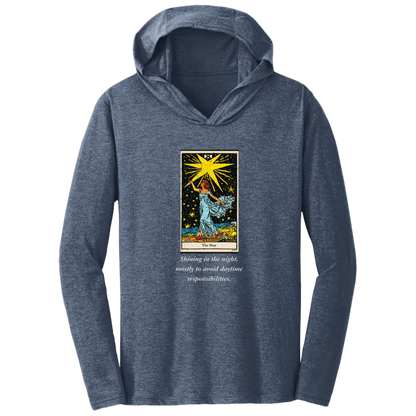 Funny, the star tarot card, Frost Navy men's hoodie from BLK Moon Shop