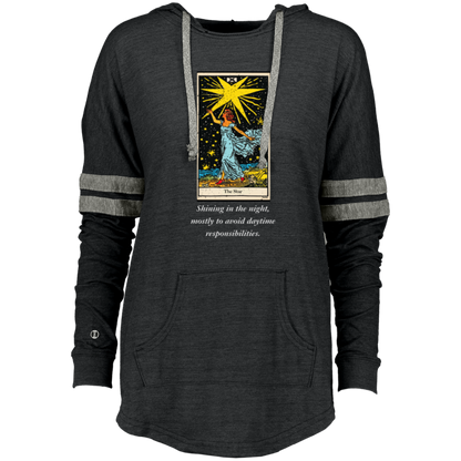 Funny the star women's black tarot card hoodie pullover from BLK Moon Shop