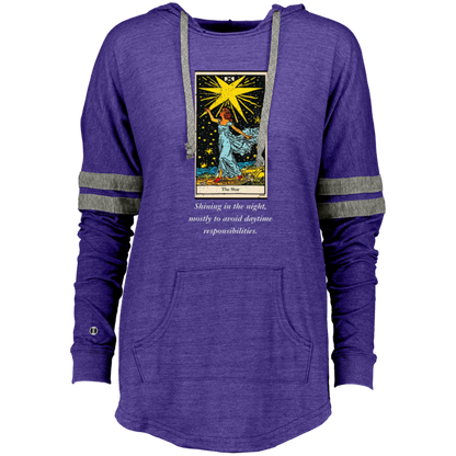 Funny the star women's purple tarot card hoodie pullover from BLK Moon Shop