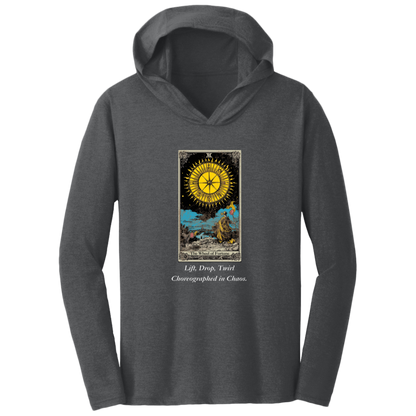 Funny, the wheel of fortune tarot card, Charcoal Gray men's hoodie from BLK Moon Shop
