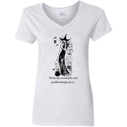 Wickedly wonderful and spellbindingly fierce white. graphic T shirt from Blk Moon shop.