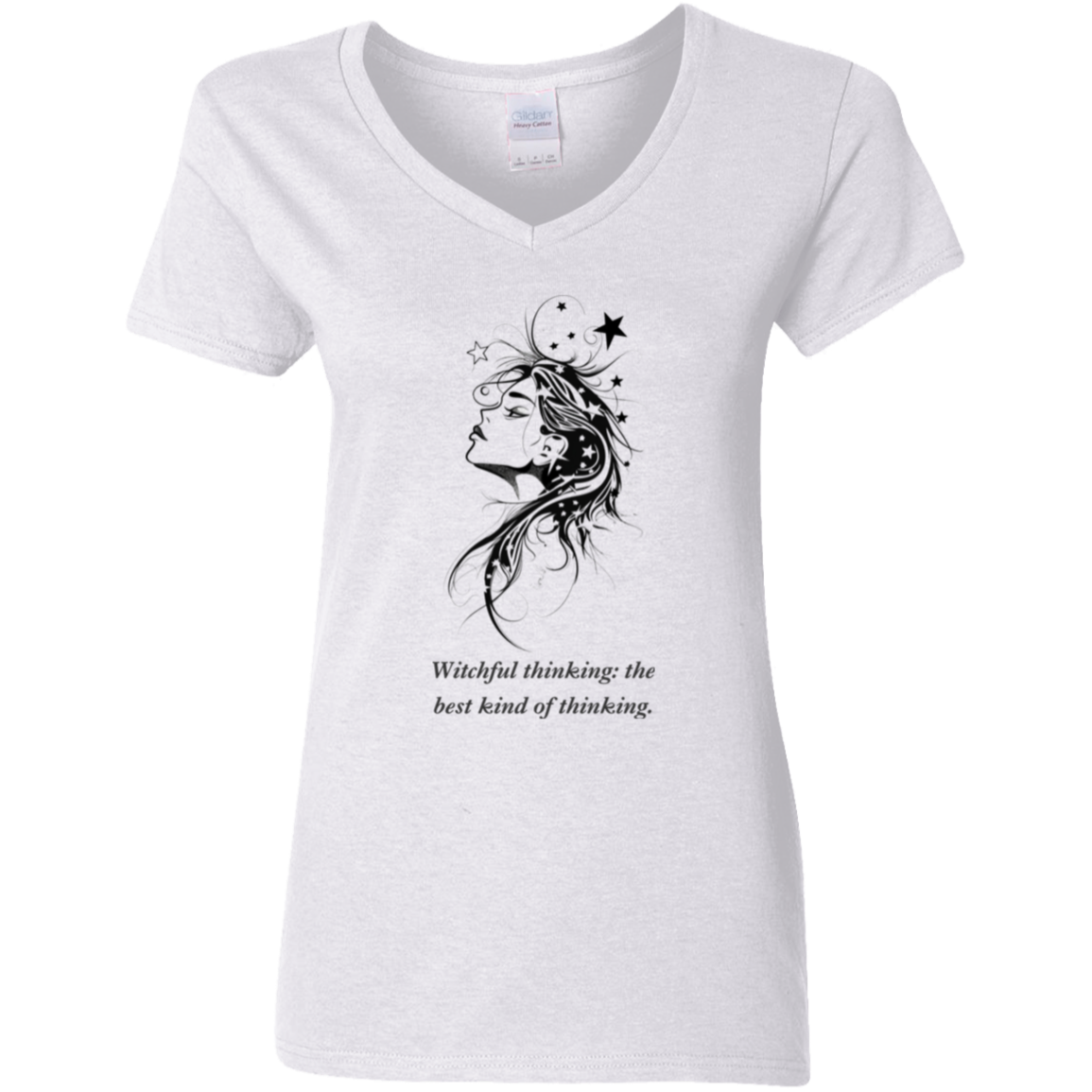 Witchful thinking the best kind of thinking white graphic design t-shirt from blk moon shop. 