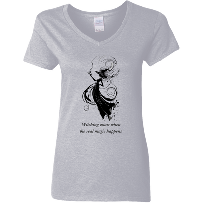 Witching hour, when the real magic happens, gray graphic T shirt. from BLK Moon Shop